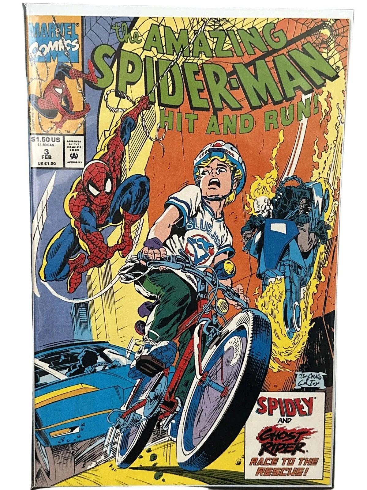 Amazing Spider-Man: Hit and Run! #3 — Spidey & Ghost Rider | 1st Print | Raw High-Grade | Marvel 1992