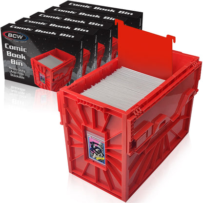 Short Comic Book Bin | Hard plastic | Color Select