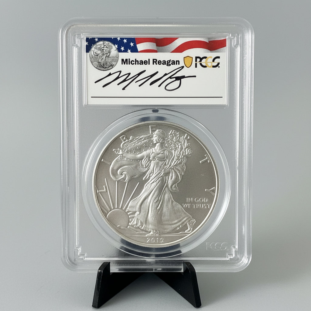 2019-W American Silver Eagle — SP-70 Burnished | PCGS Certified | Reagan Legacy Series