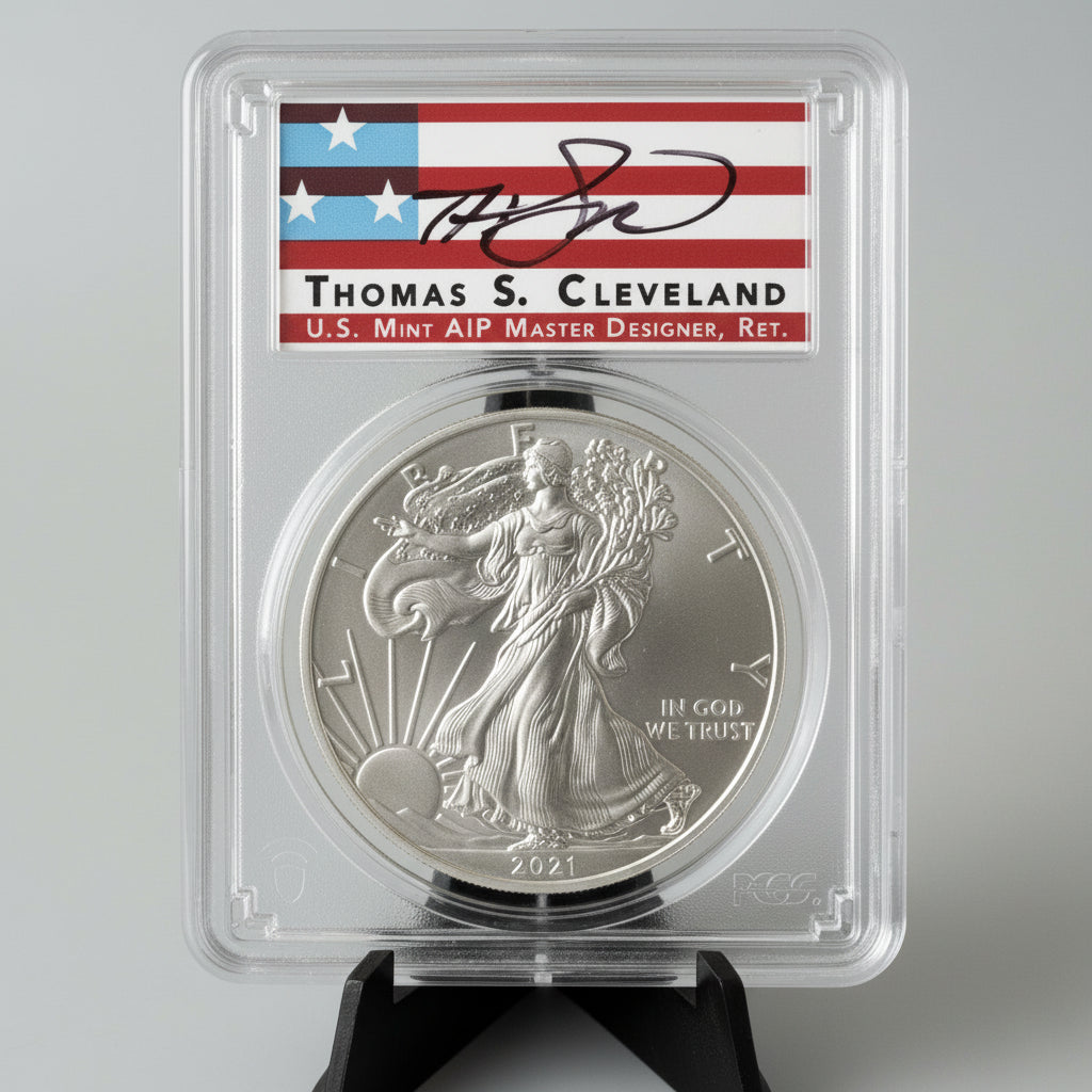 2021-(S) American Silver Eagle T1 Emergency Issue — PCGS MS70 | Thomas Cleveland Label