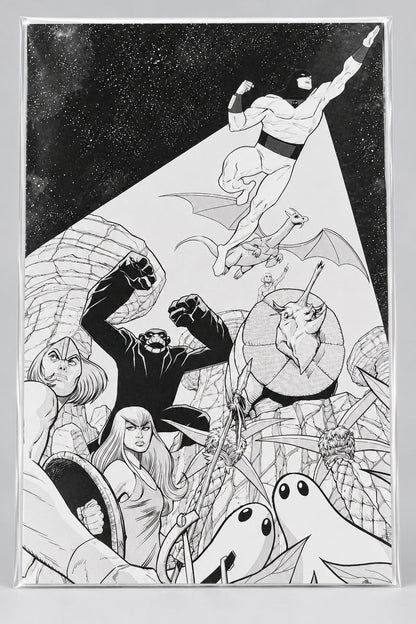 Space Ghost vs. The Herculoids #1 -Cover O RI 1:5 Line Art Virgin Variant (Drew Moss) |1st Print| Dynamite 2026