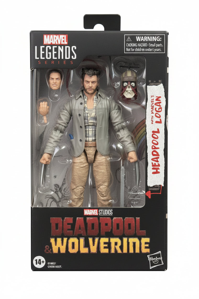 Hasbro Marvel Legends Headpool & Marvel's Logan 6-Inch Action Figure | Deadpool & Wolverine Wave