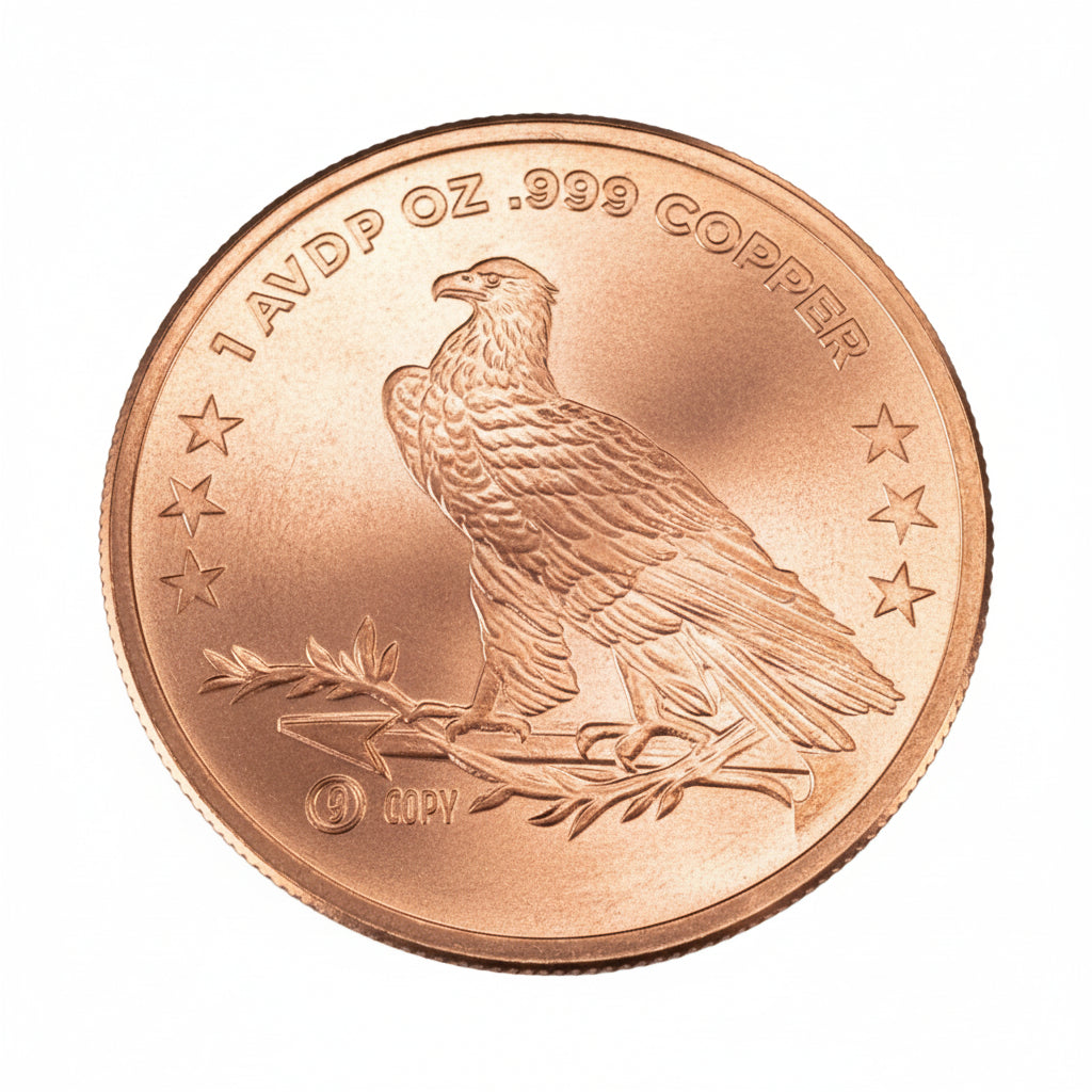 1 oz .999 Fine Copper Round | Incuse Indian Design