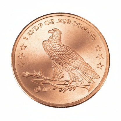 1 oz .999 Fine Copper Round | Incuse Indian Design