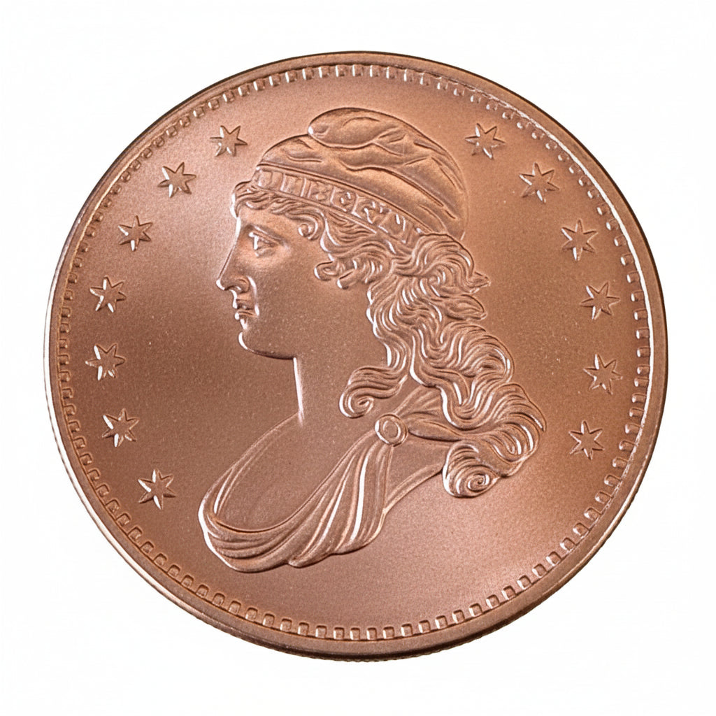 1 oz .999 Fine Copper Round | Capped Bust Design