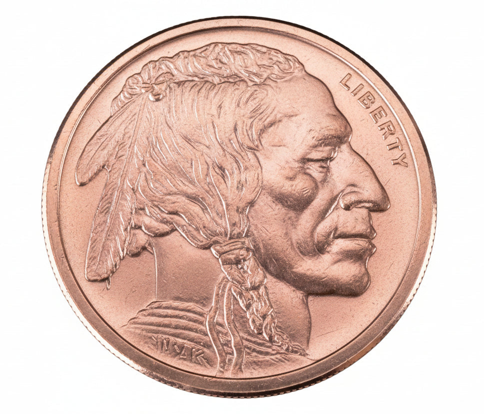 1 oz .999 Fine Copper Round | GSM Buffalo Design