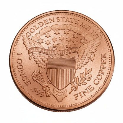1 oz .999 Fine Copper Round | St. Gaudens Design