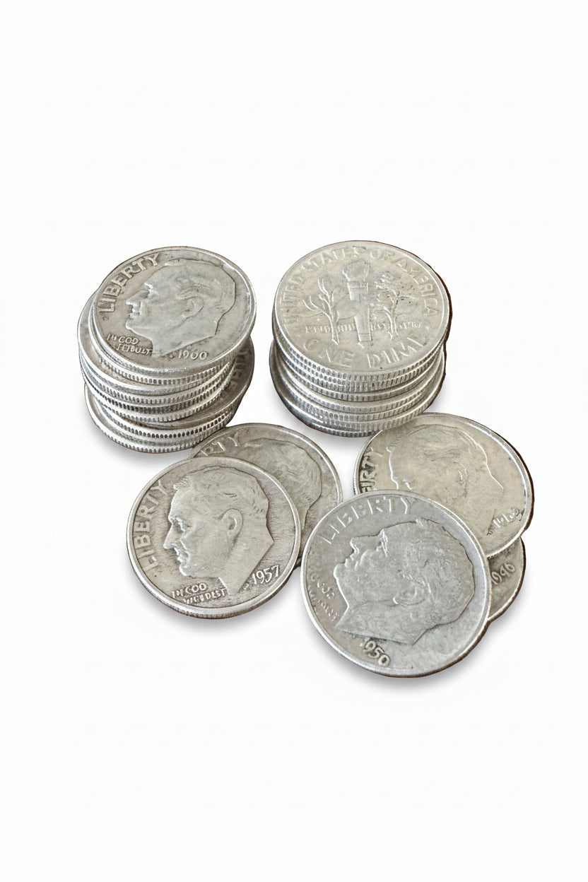 90% Silver Dimes Circulated Pre-1964 Random Dates