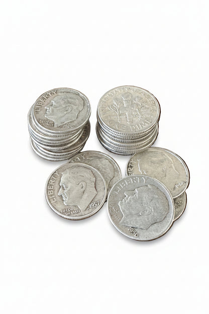 90% Silver Dimes Circulated Pre-1964 Random Dates