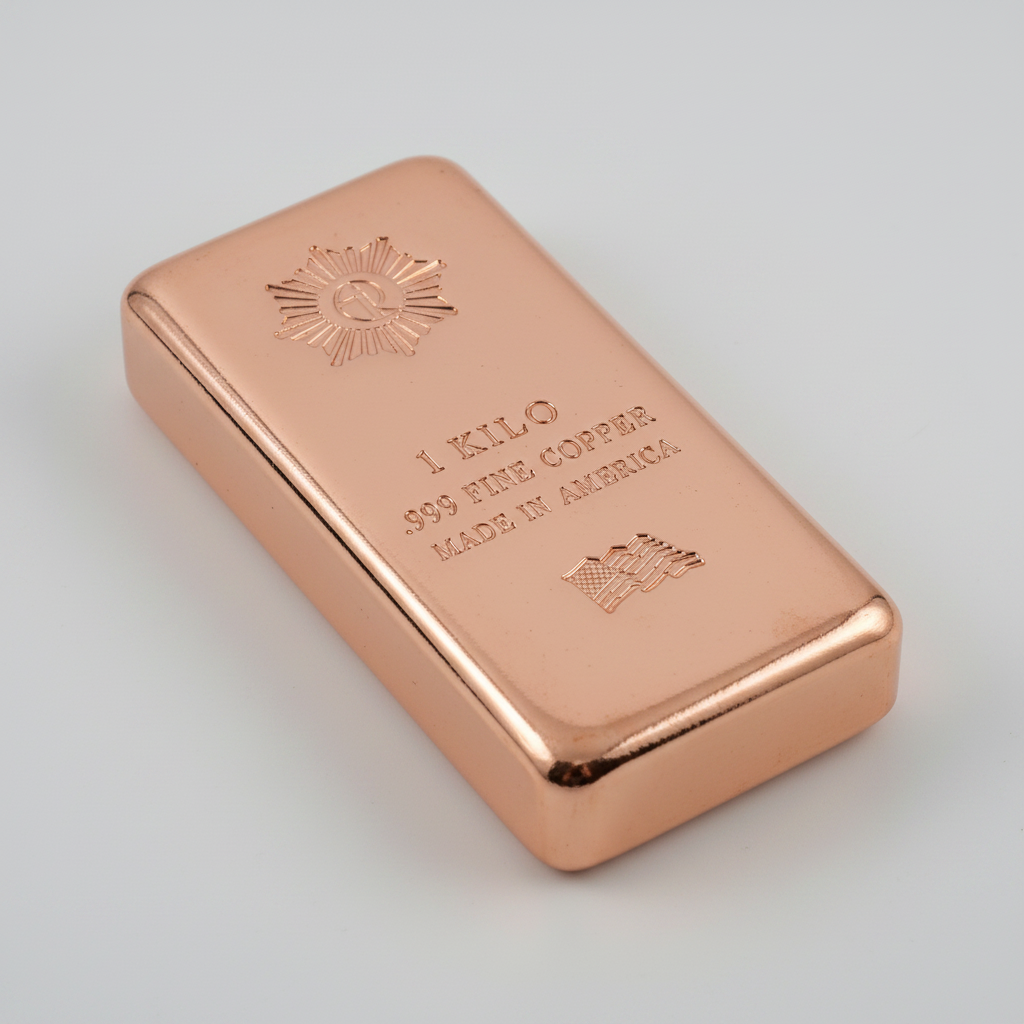 GR Reserve 1 Kilo Polished Copper Cast Bar | .999+ Fine | Brand New