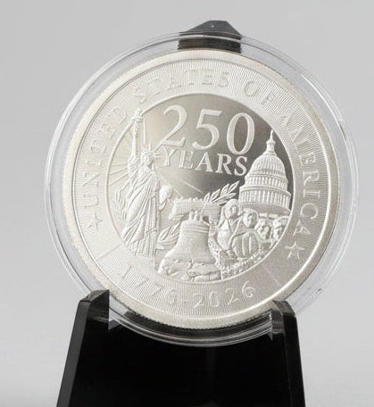 1 oz U.S. 250th Anniversary Silver Round | GSM Design | .999 Fine Silver