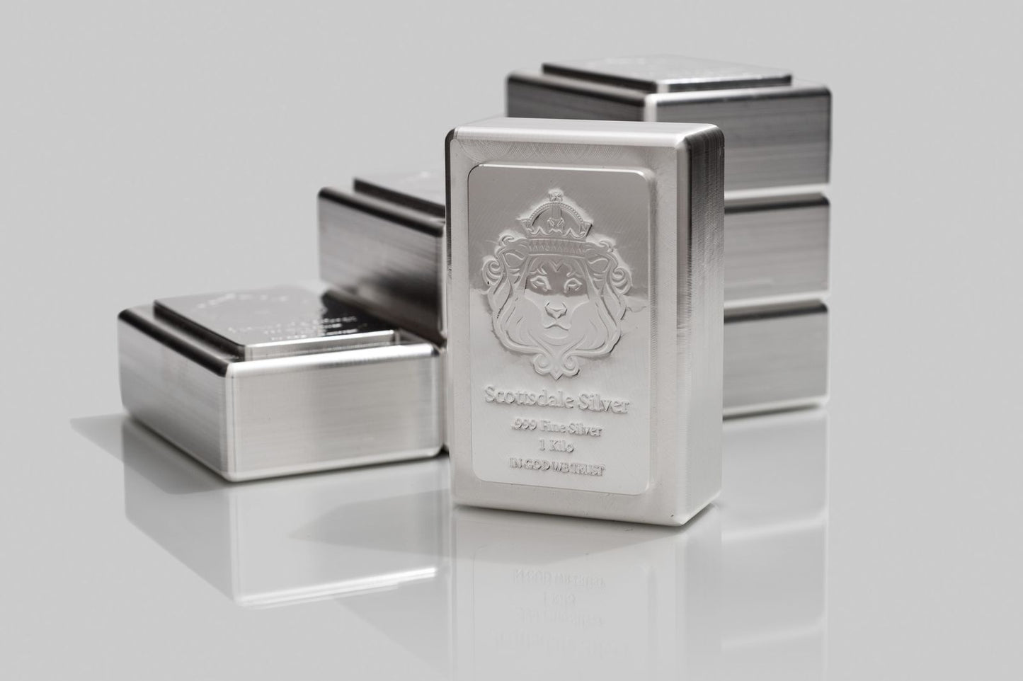 Scottsdale Stacker Lion Kilo Silver Bar | 0.999 Fine Silver