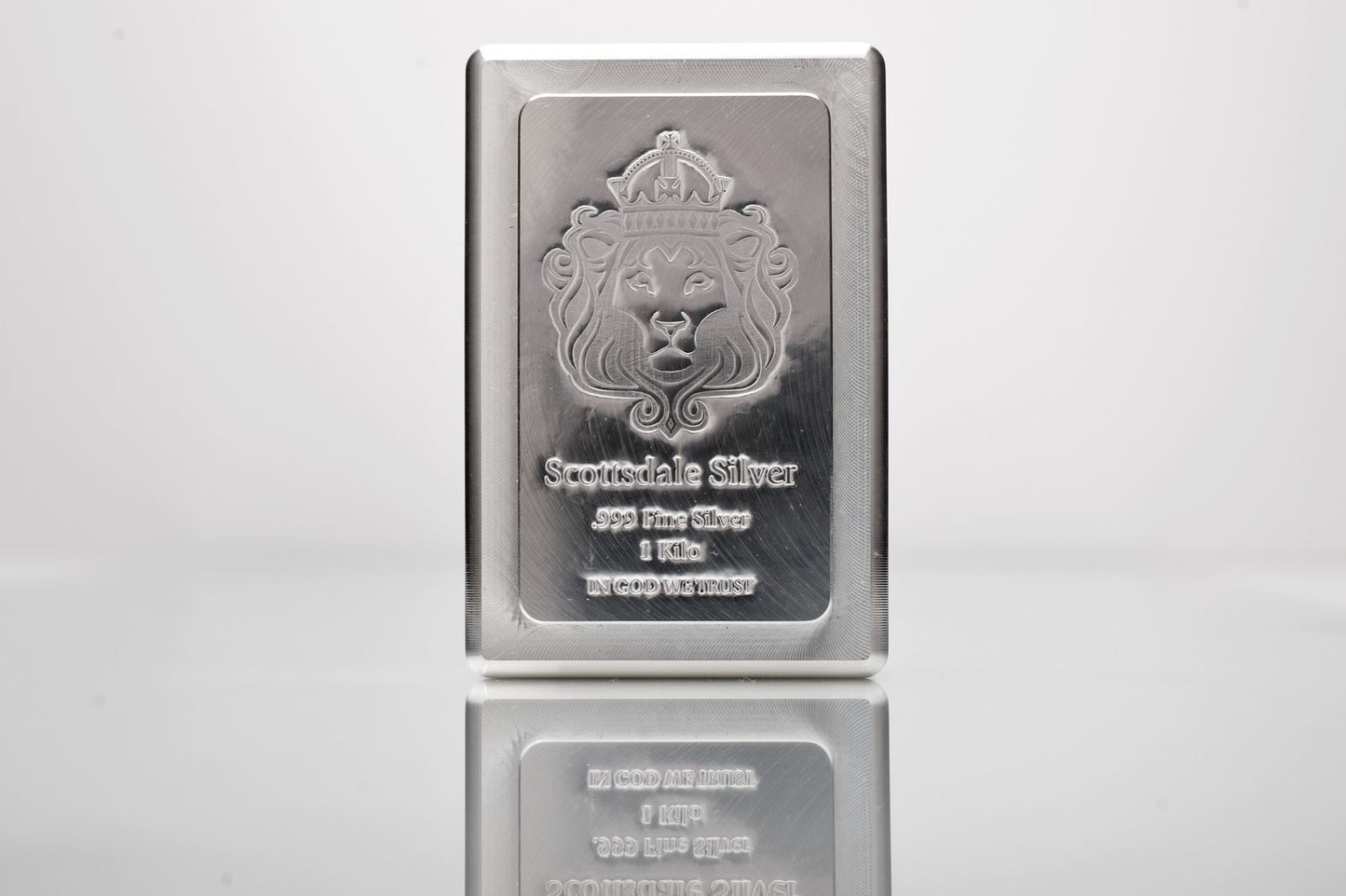 Scottsdale Stacker Lion Kilo Silver Bar | 0.999 Fine Silver