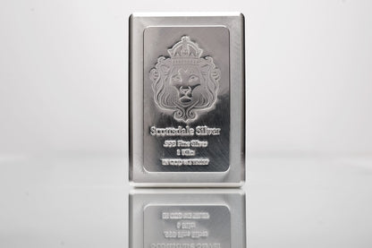 Scottsdale Stacker Lion Kilo Silver Bar | 0.999 Fine Silver