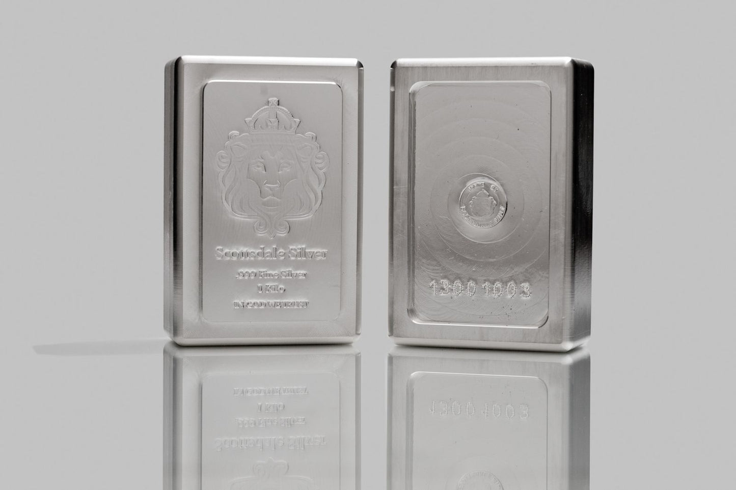 Scottsdale Stacker Lion Kilo Silver Bar | 0.999 Fine Silver