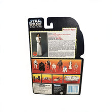Back of a Star Wars The Clone Wars Kenner action figure carded packaging for Droids Into Space, showing product details, character photos, and a barcode on a white background.