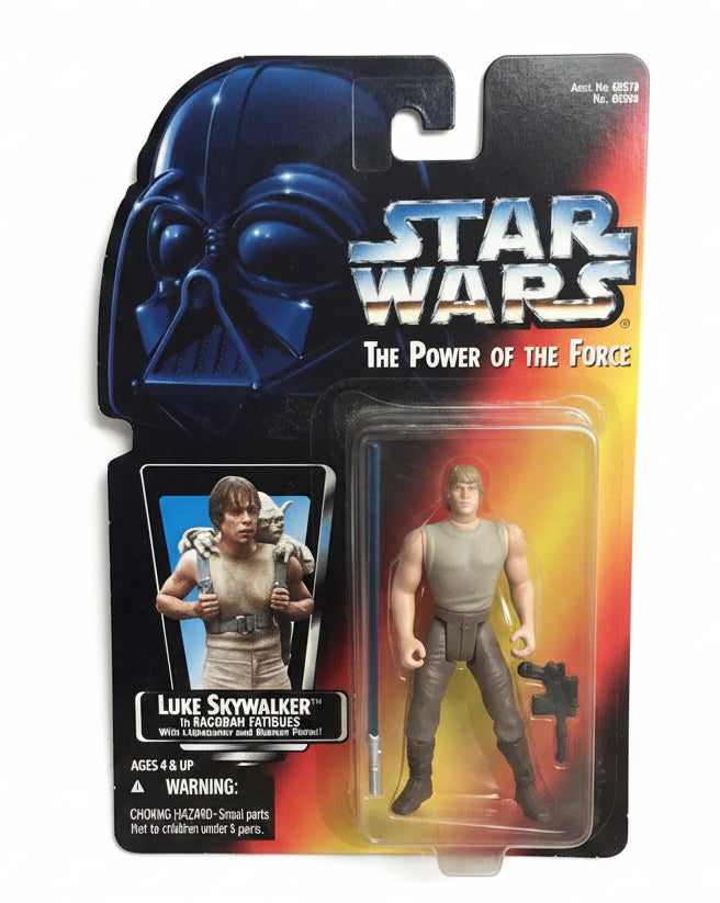 Star Wars Power of the Force (POTF) Kenner 1995 Luke Skywalker in Dagobah Fatigues (Long Lightsaber) Action Figure