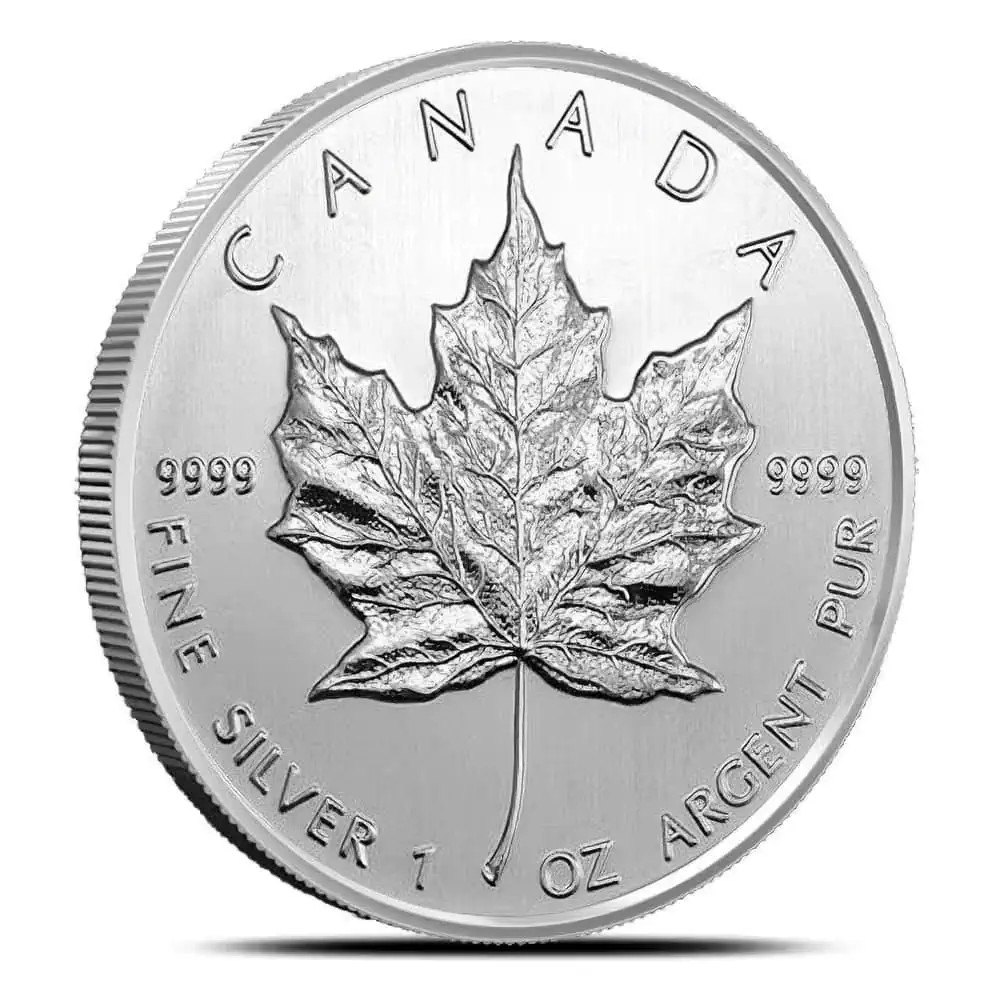 1 oz Canadian Silver Maple Leaf BU (Random Year) | .9999 Fine Silver | Royal Canadian Mint