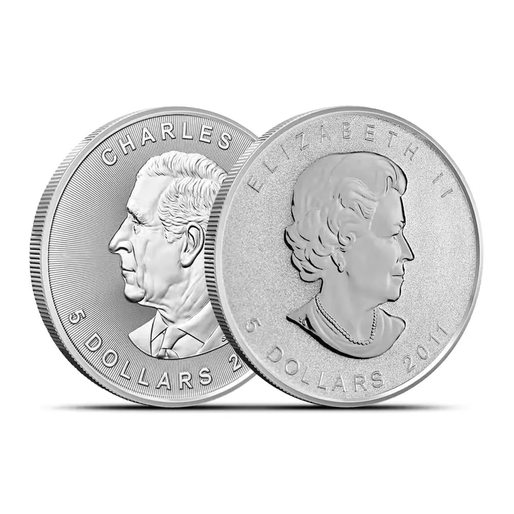 1 oz Canadian Silver Maple Leaf BU (Random Year) | .9999 Fine Silver | Royal Canadian Mint