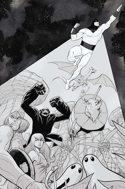 Space Ghost vs. The Herculoids #1 -Cover O RI 1:5 Line Art Virgin Variant (Drew Moss) |1st Print| Dynamite 2026
