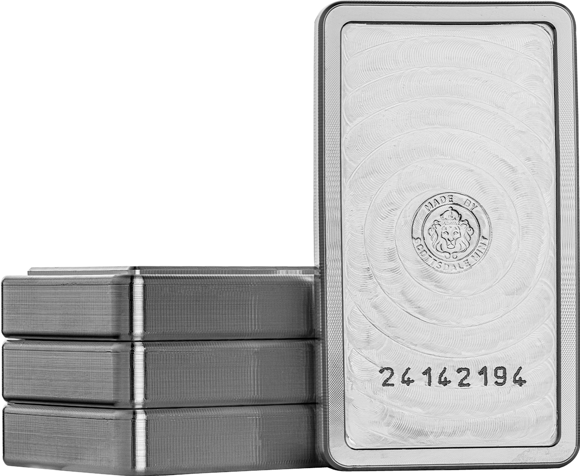 Scottsdale Stacker Lion 10 oz Silver Bar | 0.999 Fine Silver