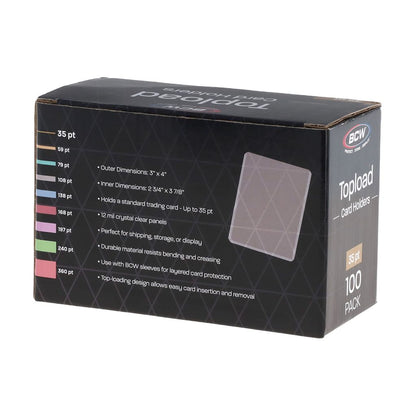 Topload Card Holders 35pt 100 pack | BCW