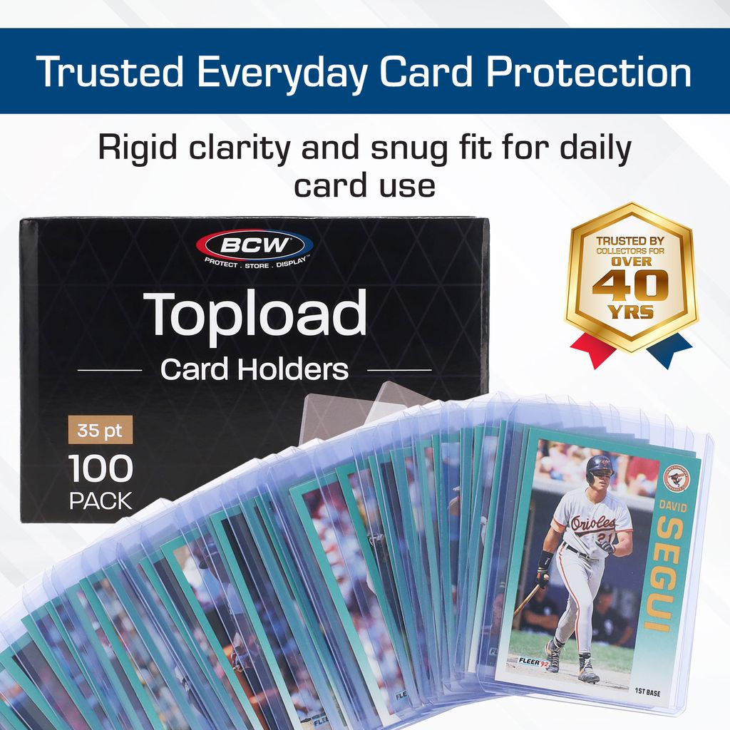 Topload Card Holders 35pt 100 pack | BCW