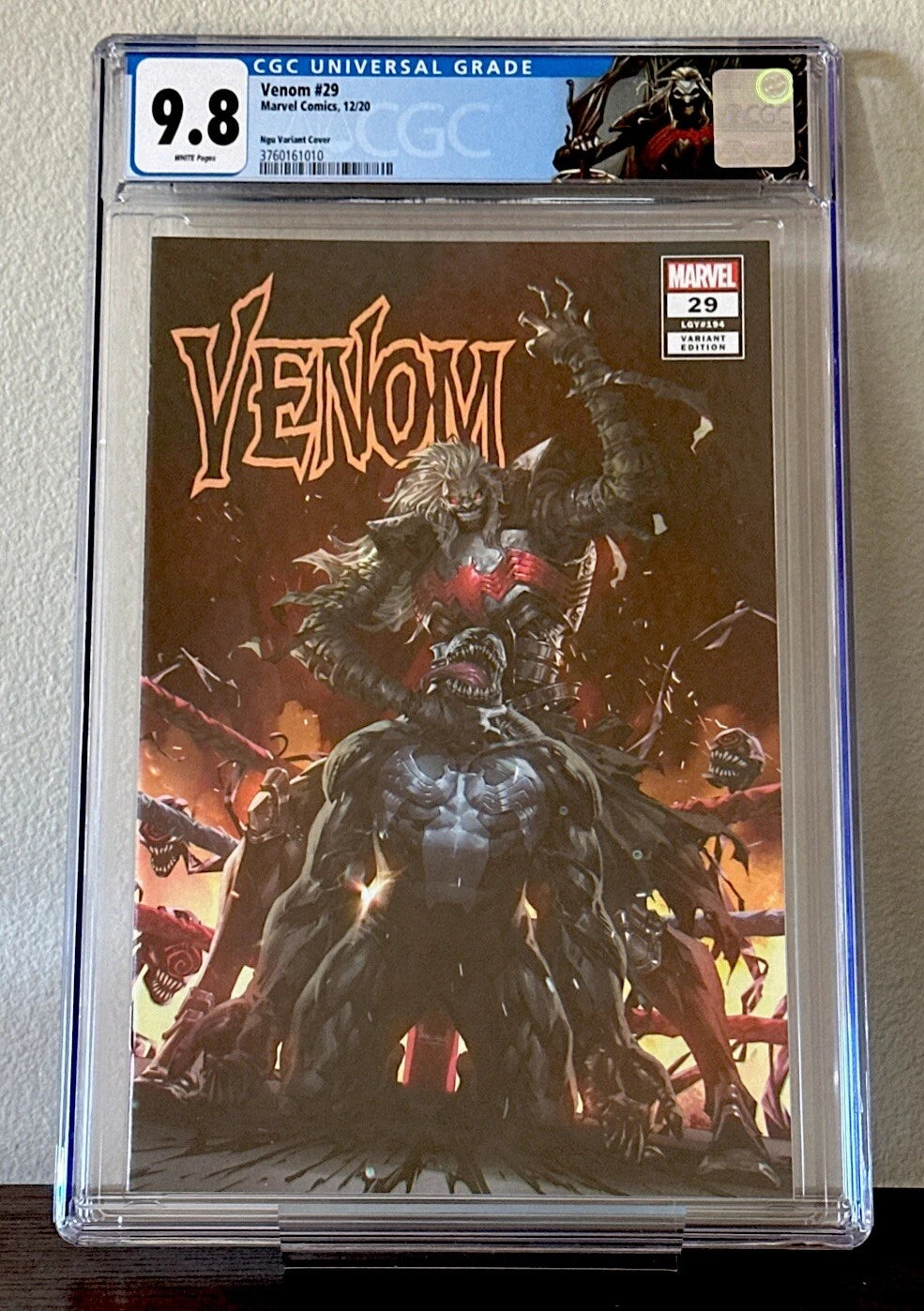 Venom #29 CGC 9.8 White Pages LGY #194 Ngu Variant Cover | December 2020
