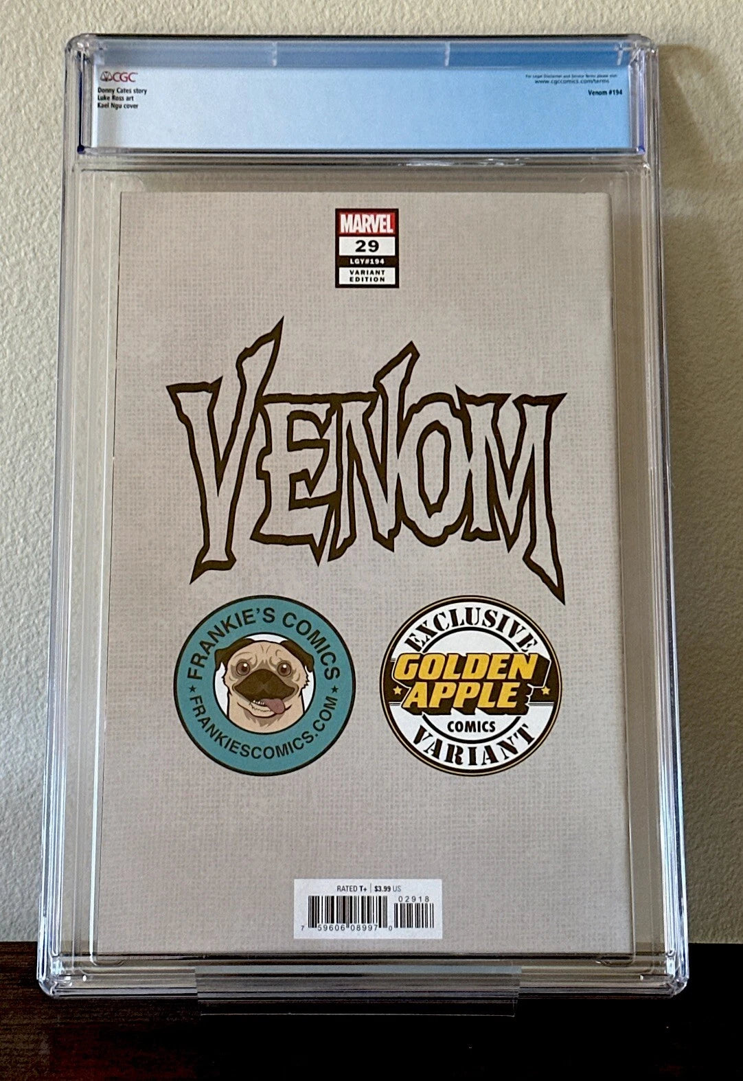 Venom #29 CGC 9.8 White Pages LGY #194 Ngu Variant Cover | December 2020