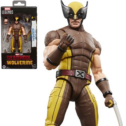 Hasbro Marvel Legends Wolverine (Brown Suit) 6-Inch Action Figure | Deadpool & Wolverine Wave