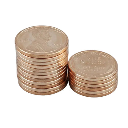 1 oz .999 Fine Copper Round | Lincoln Wheat Cent Design