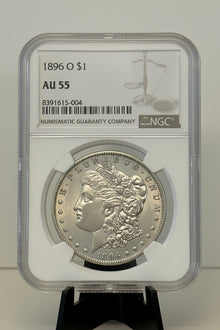 1896-O $1 Morgan Silver Dollar NGC AU 55