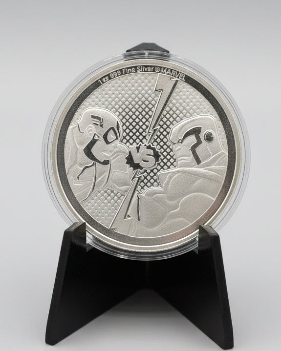 1 oz 0.999 Fine Silver Coin Captain America vs Thanos | NUIE New Zealand Mint