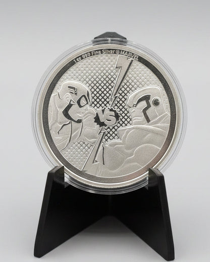 1 oz 0.999 Fine Silver Coin Captain America vs Thanos | NUIE New Zealand Mint